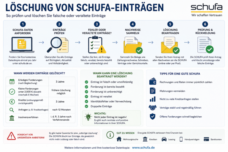 Löschung von SCHUFA-Einträgen in Deutschland